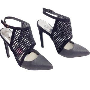 Qupid Virtue-35 Women's Black Snake Pu Cas…